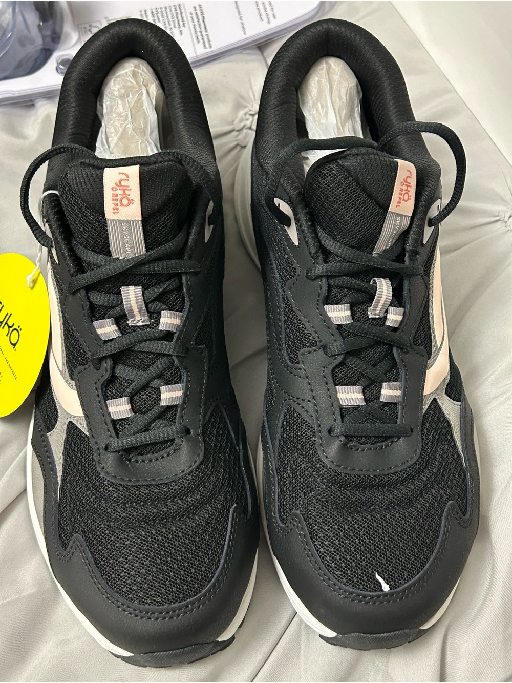 Ryka Black and Cream Women's Sneakers